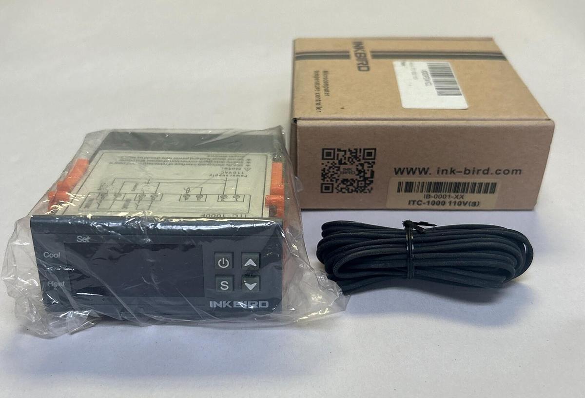 Used INK BIRD,ITC-1000,MICROWCOMPUTER TEMPERATURE CONTROLLER NEW