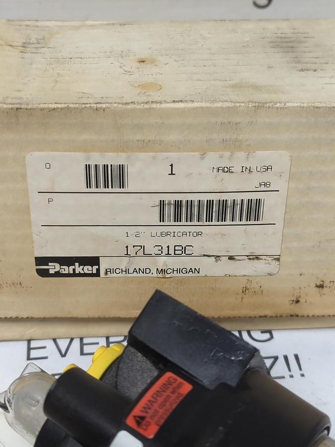 PARKER,17L31BC,PNEUMATIC 1/2 INCH LUBRICATOR NOS