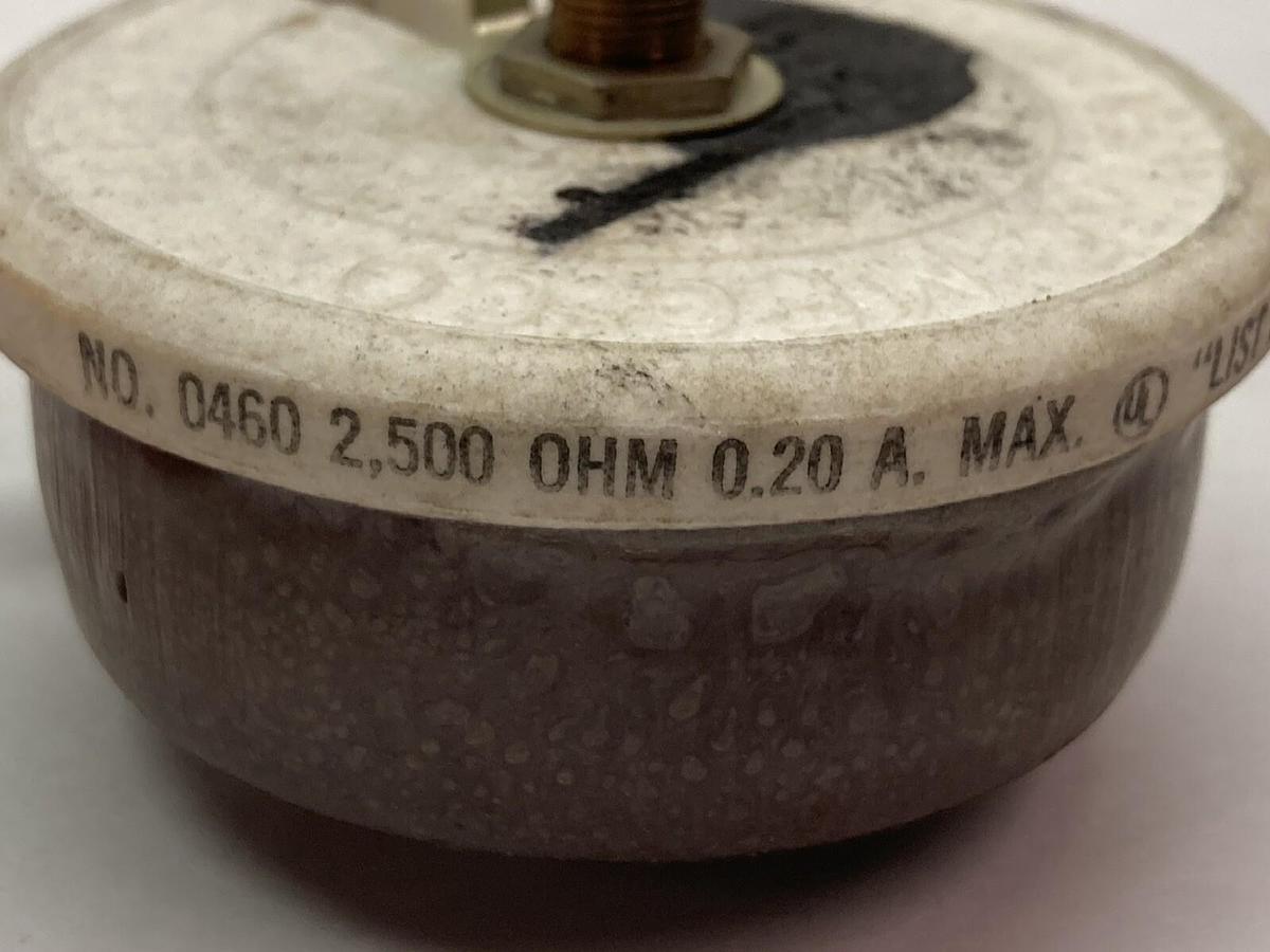 Ohmite,0460 214L,Rotary Rheostat 2500 OHM 0.20A