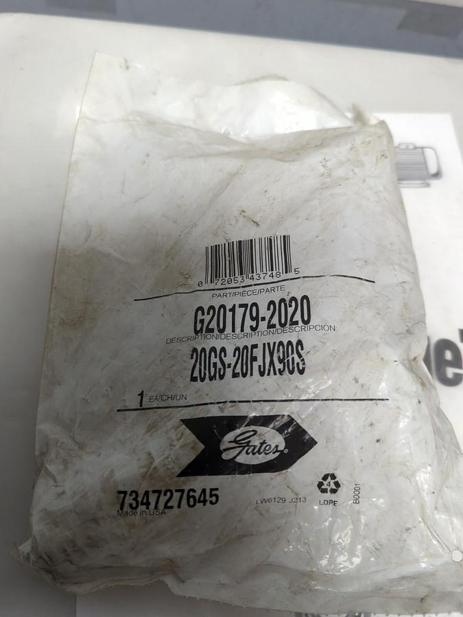 GATES,G20179-2020,HYDRAULIC HOSE FITTING NEW