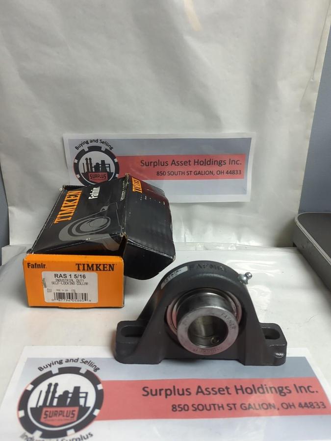 TIMKEN,RAS 1-5/16,PILLOW BLOCK BEARING INDUSTRIAL DUTY SELF LOCKING COLLAR NOS