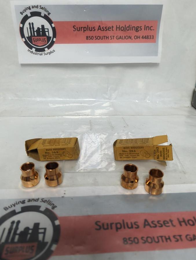 BUSSMANN,263,FUSE REDUCER SET 60 TO 30AMP 250 VOLT LOT OF 2 SETS NOS
