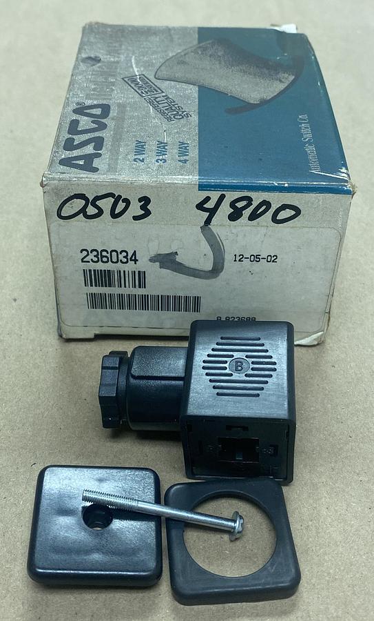 ASCO,236034,VALVE PLUG CONNECTOR KIT NOS