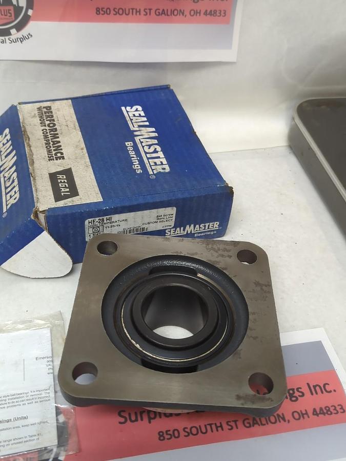 SEALMASTER,HF-28-HI,HIGH TEMP 4-BOLT BASE FLANGE MOUNT BEARING 1-3/4 IN BORE NOS