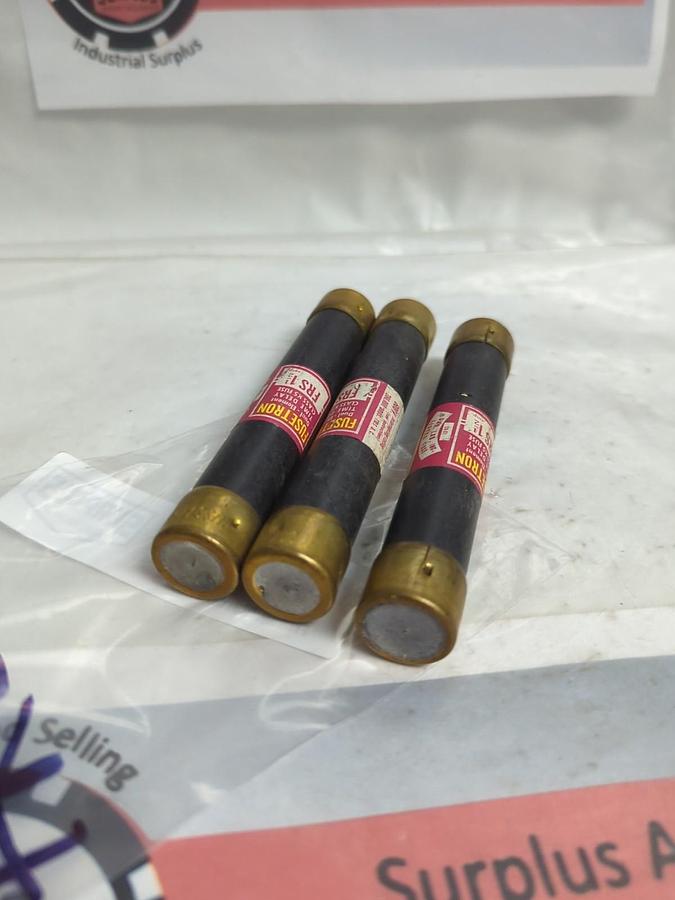Used COOPER BUSSMANN,FRS-1-1/2,FUSETRON 1-1/2 AMP FUSE LOT OF 3 PRE-OWNED