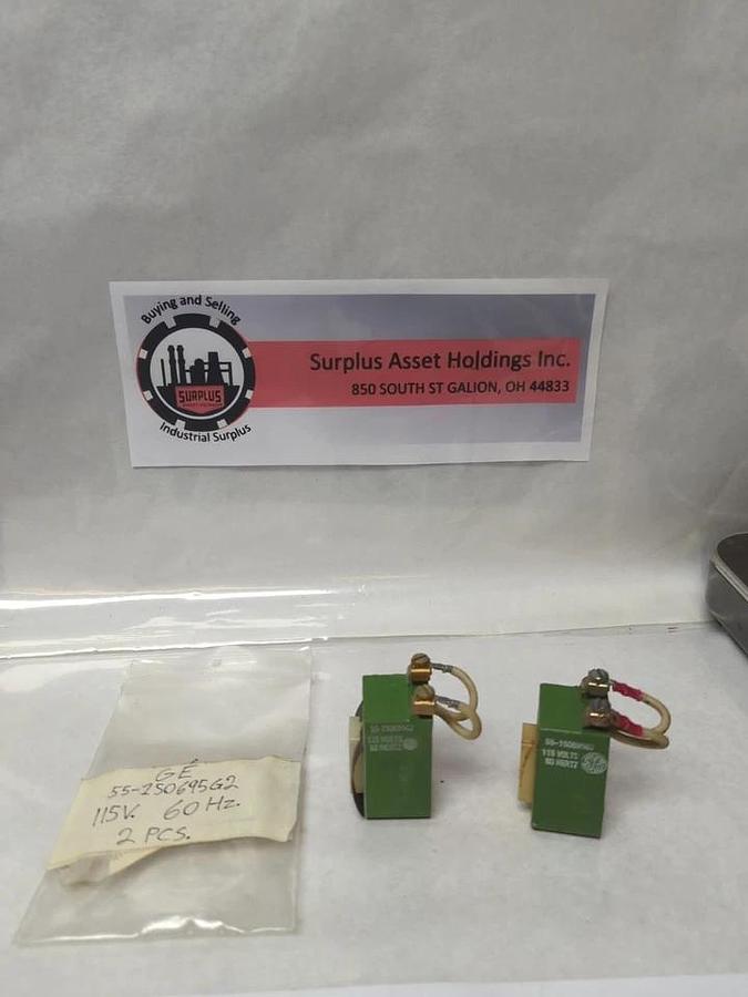 Used GENERAL ELECTRIC,55150695G2,COIL 115V 60HZ LOT OF 2 PRE-OWNED
