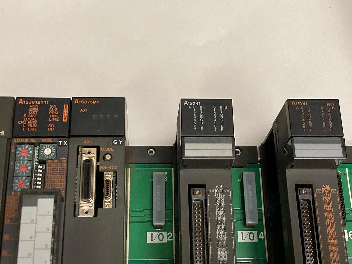 Used Mitsubishi,A1S61PN A2USCPU A1SJ61BT11 A1SX41 A1SY41,PLC Rack Assembly