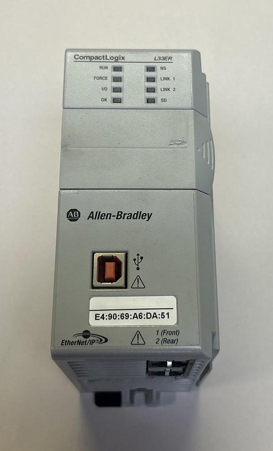 Used ALLEN BRADLEY,1769-L33ER,COMPACTLOGIC 2 MB ENET CONTROLLER