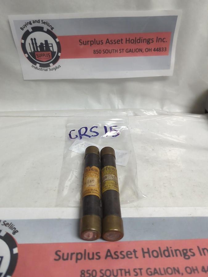 Used CEFCO,CRS-15,TIME-DELAY 15 AMP FUSE LOT OF 2 PRE-OWNED