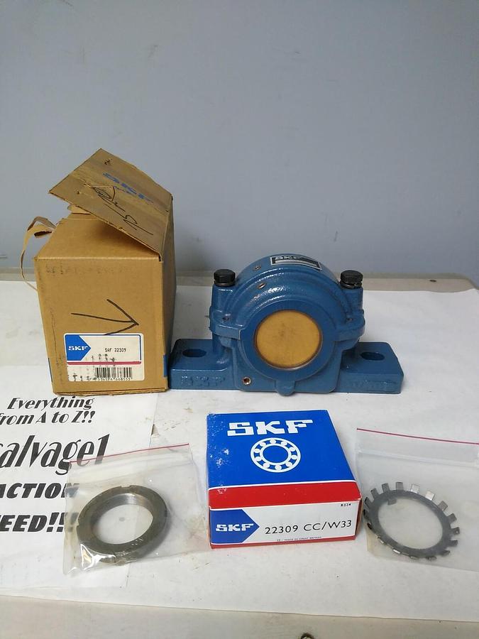 Used SKF,SAF 22309,Pillow Block Roller Bearing Unit Split Pillow Block NOS
