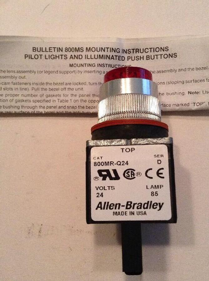 Allen-Bradley,800MR-Q24B,Pilot Light Blue  Series D