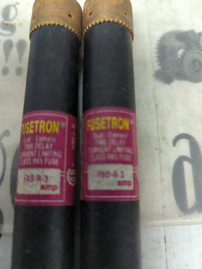COOPER BUSSMANN,FRS-R-3,FUSETRON 3 AMP FUSES LOT OF 2 NOS