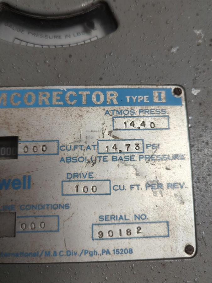 Used ROCKWELL,TYPE I,EMCORECTOR 0-60PSI 14.40 ATMOS PRESS. PRE-OWNED