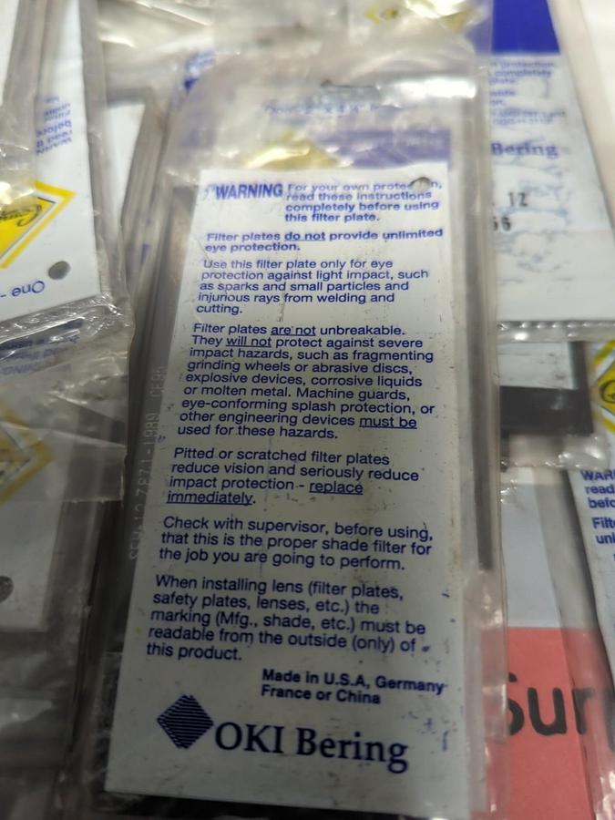 OKI BERING,932-105,SHADE 12 FILTER PLATE 2X4-1/4 INCH LOT OF 25 NOS