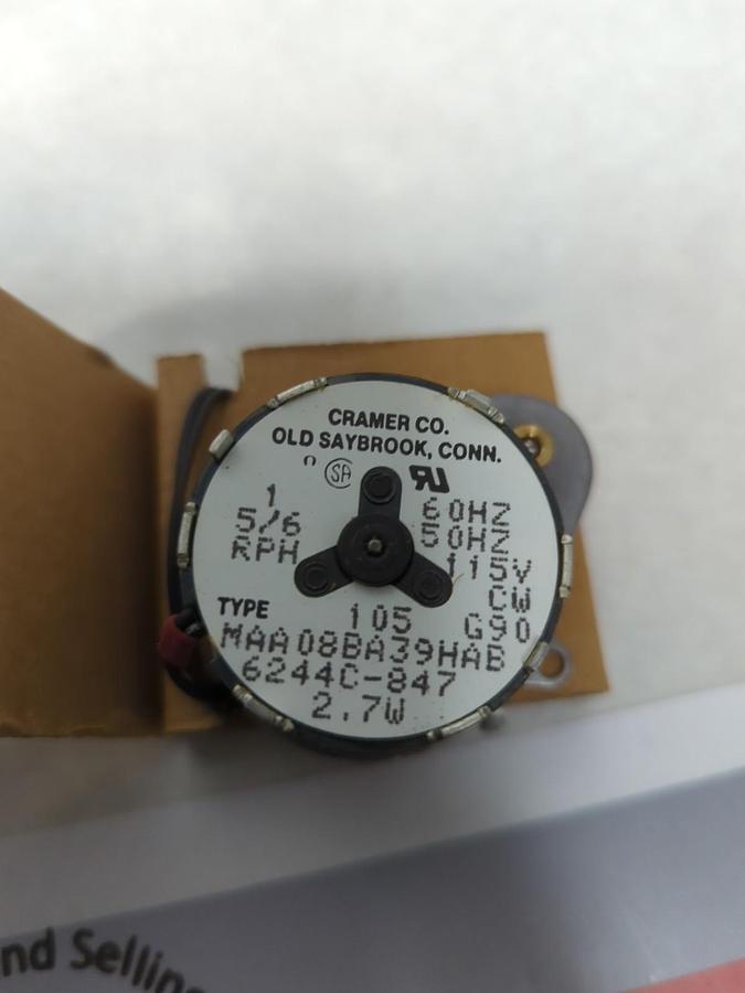 CRAMER,6244C-847,TYPE 105 G90 MOTOR 2.7W 115V NOS
