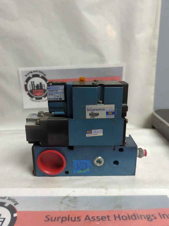 Used MAC VALVES,PR82A-AABA/82A-AC-TM-DFFP-1DA,SOLENOID VALVE ASSEMBLY PRE-OWNED