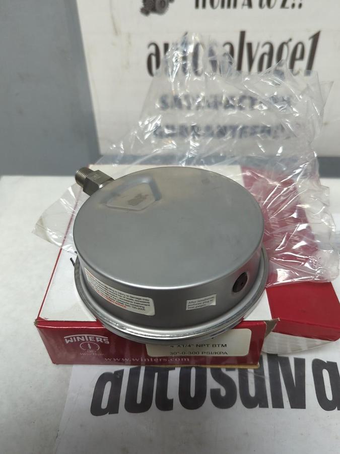 WINTERS,PFQ767,GAUGE 4 IN X 1/4 IN NPT BTM NOS