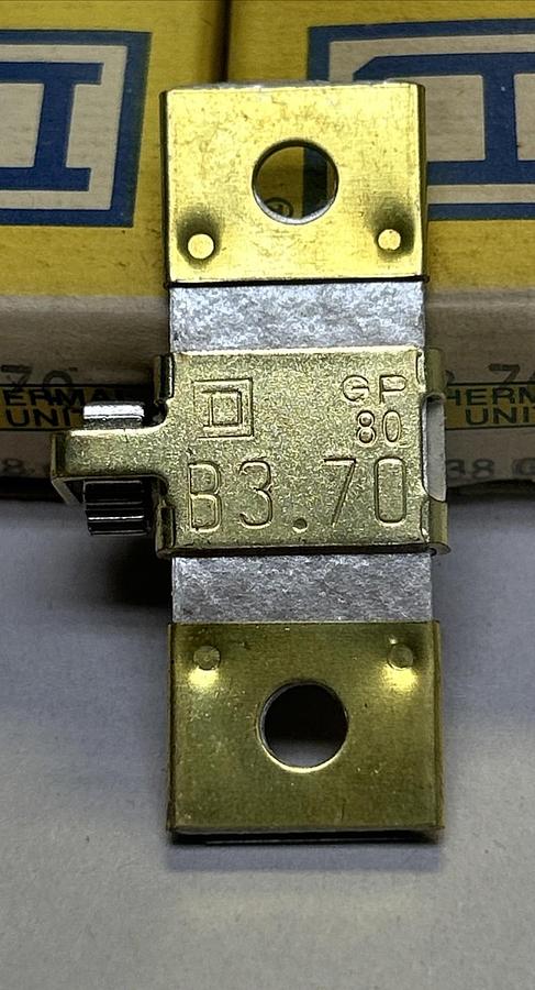 SQUARE D,B3.70,OVERLOAD RELAY HEATER ELEMENT LOT OF 2 NOS