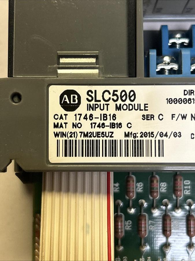 Used ALLEN BRADLEY,1746-IB16,SLC500 INPUT MODULE LOT OF 2