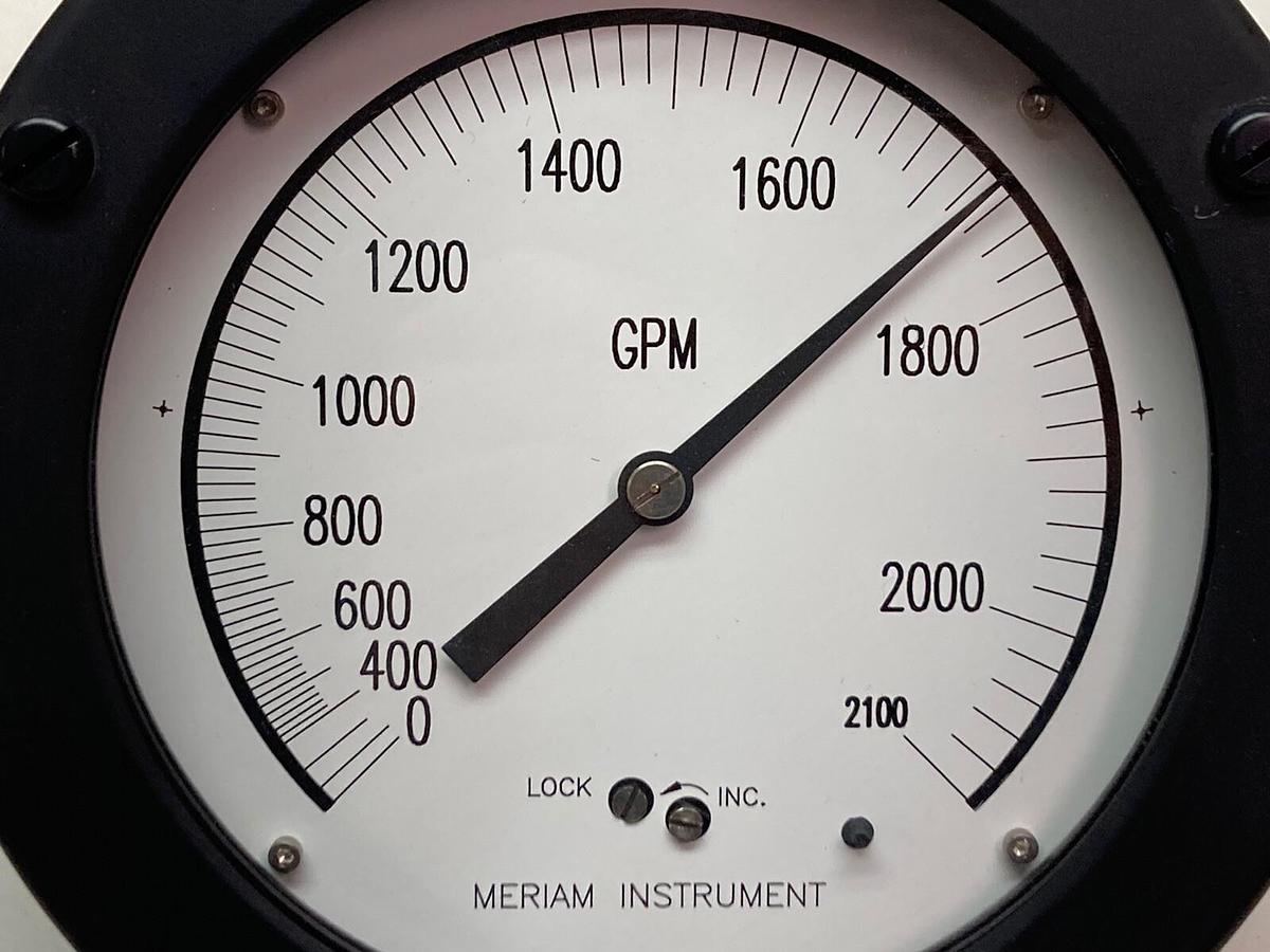 Meriam Instrument,1226-1,PPH Steam Indicator 1500PSI