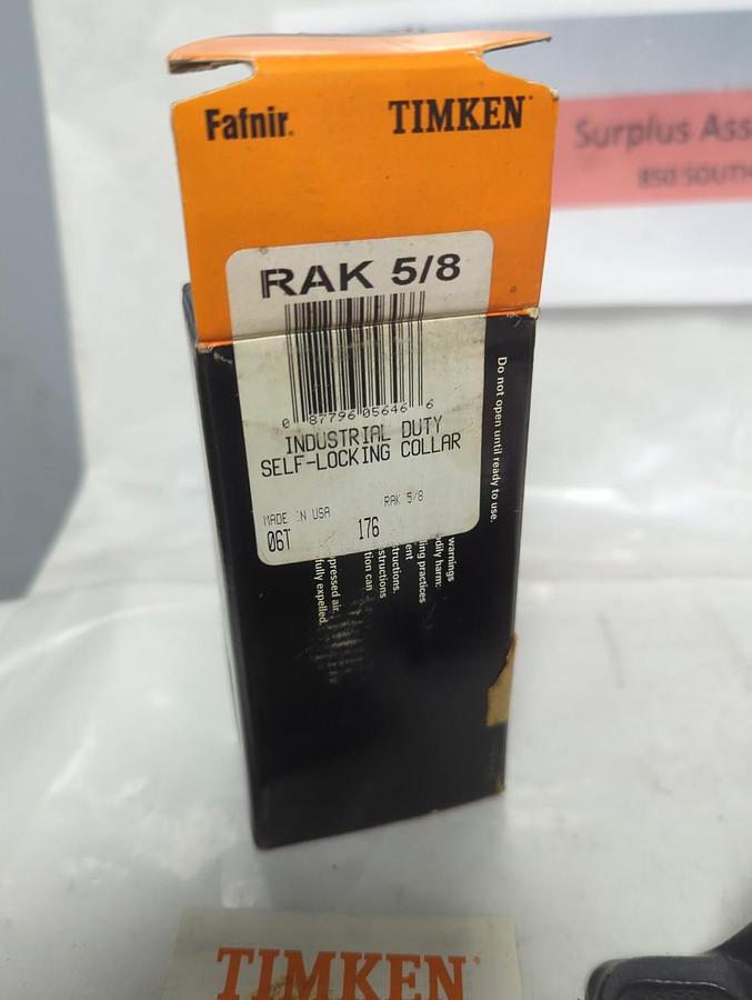 TIMKEN,RAK 5/8,PILLOW BLOCK BEARING 5/8 INCH BORE WITH LOCKING COLLAR NOS