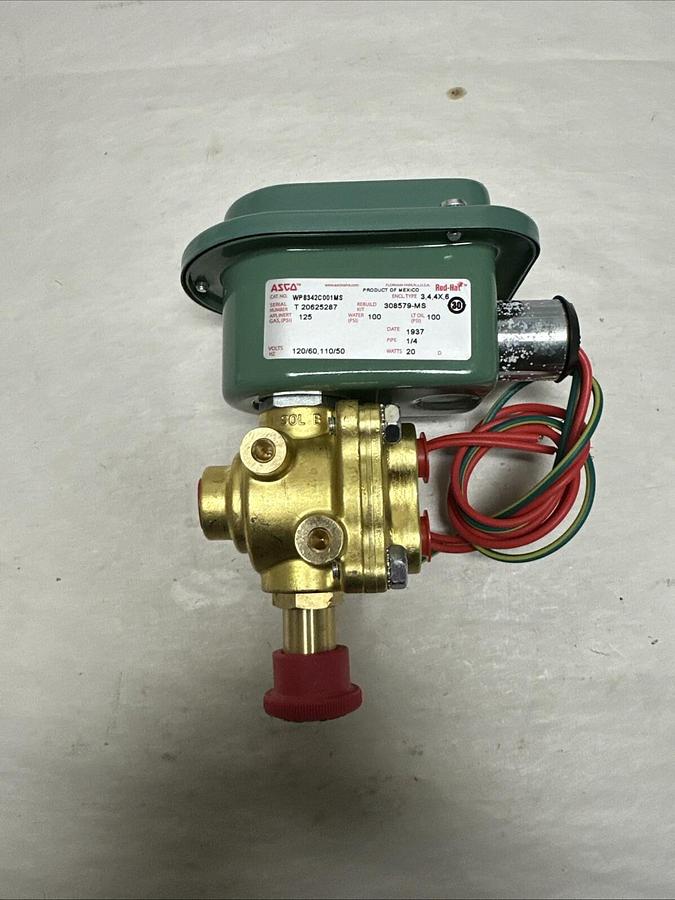 Asco,WP8342C001MS,Solenoid Valve 120V/60-110/50 1/4"NPT