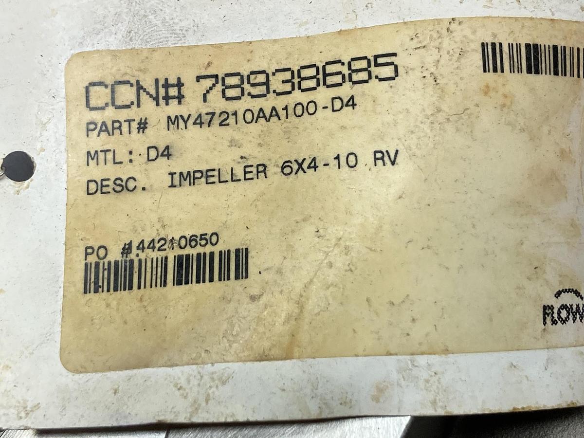 Used Flowserve,MY47210AA100-D4,Impeller 10 Inch