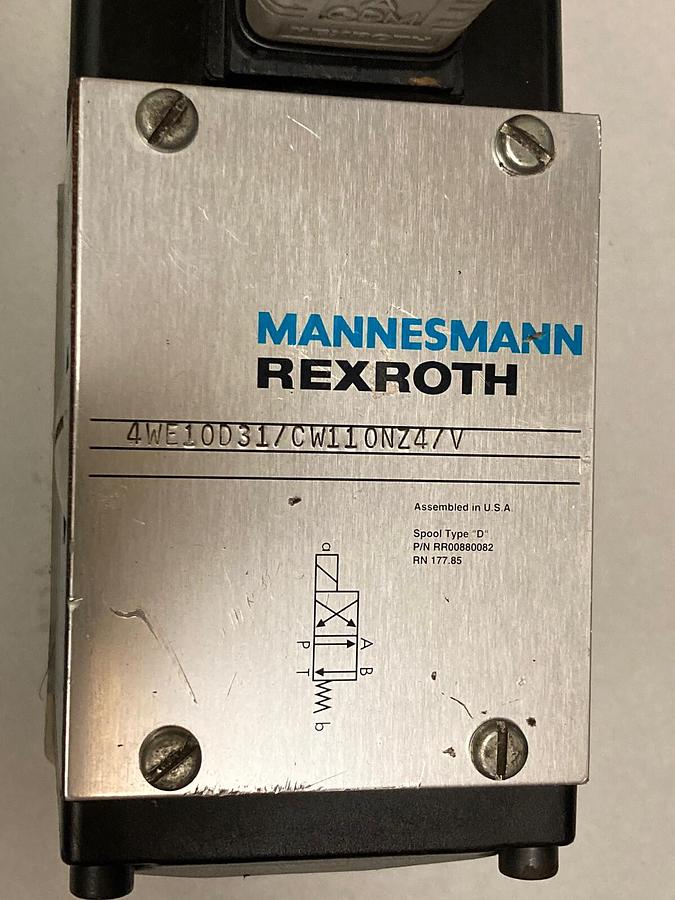 Used Mannesmann Rexroth,4WE10D31/CW110NZ4/V,Valve Assembly