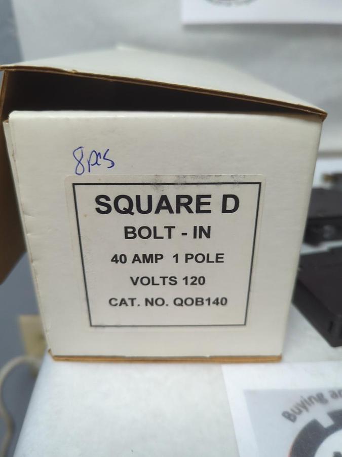 Used SQUARE D,QOB140,CIRCUIT BREAKER 40 AMP 1-POLE LOT OF 8 PRE-OWNED