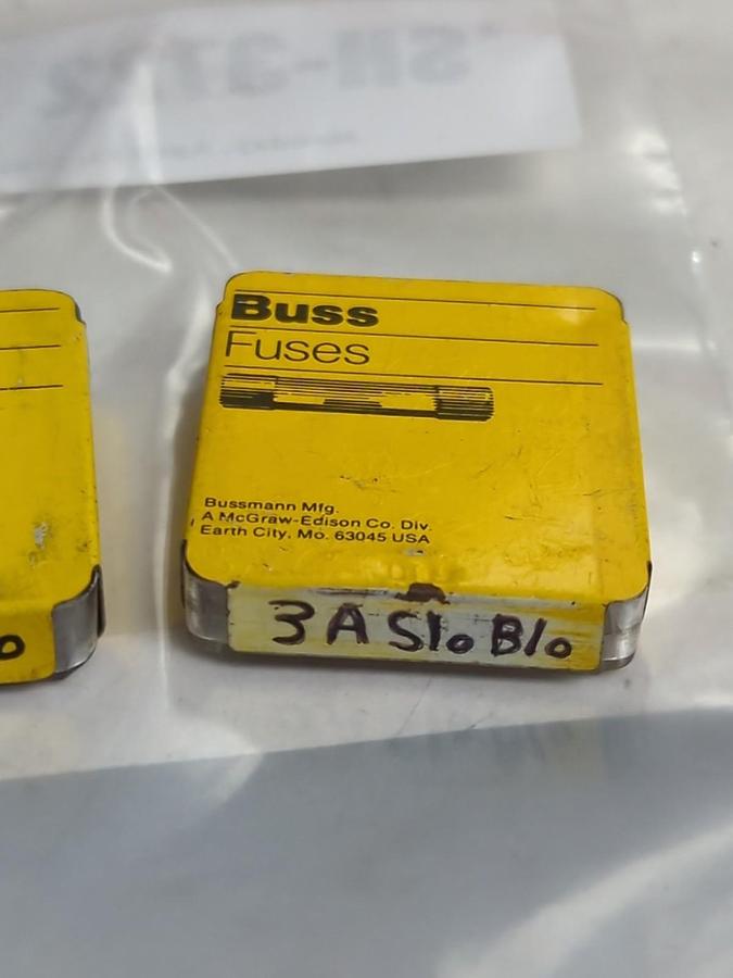 COOPER BUSSMANN,3A,FUSE LOT OF 6 PCS NOS