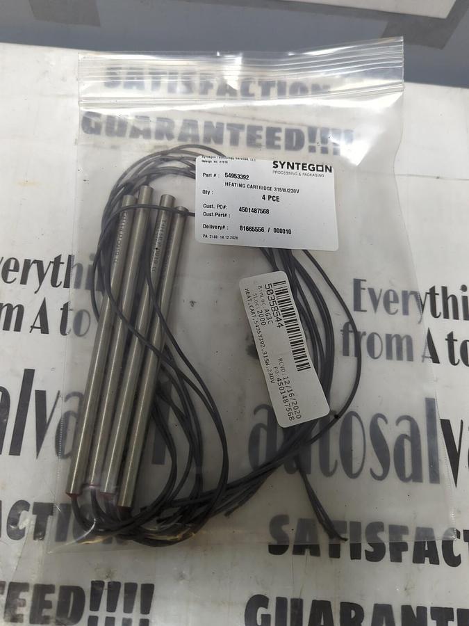 SYNTEGON  T + H,54953392,HEATING CARTRIDGES 315W/230V LOT OF 4 NOS