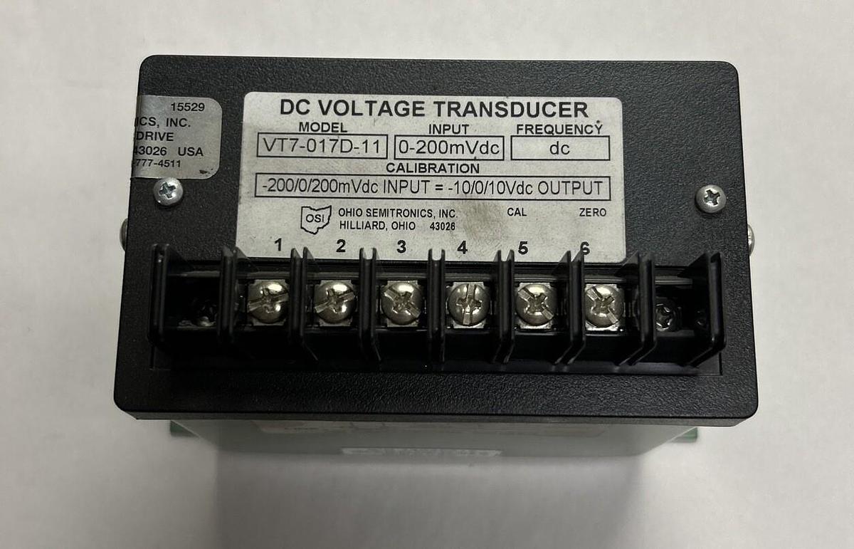 OHIO SEMITRONICS,VT7-017D-11,DC VOLTAGE TRANSDUCER NOS