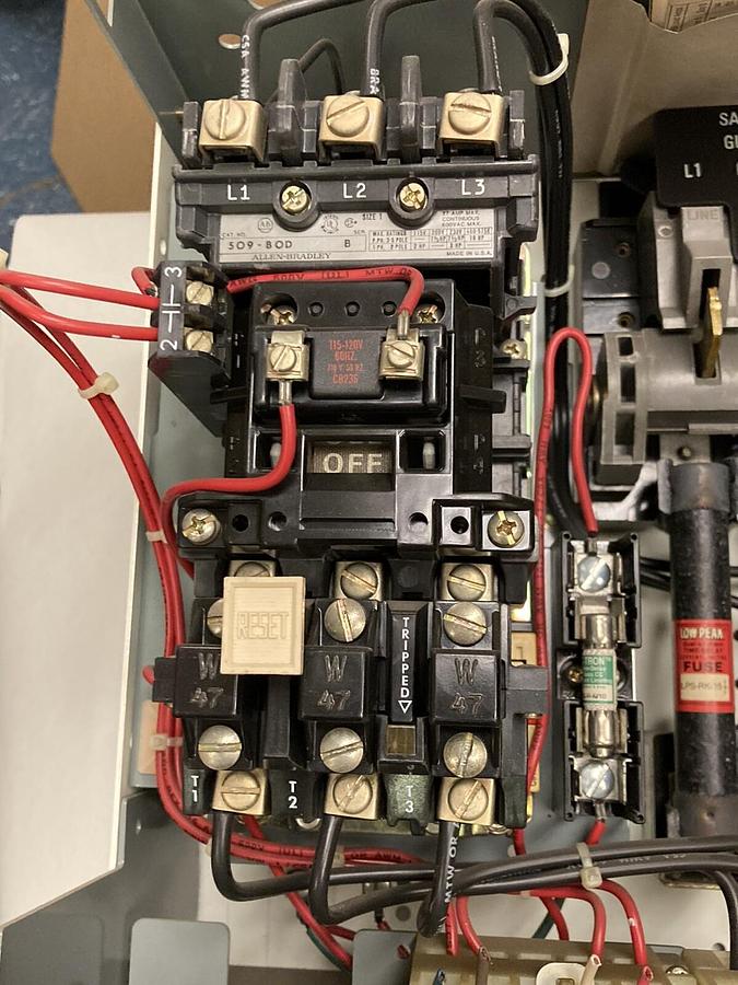 Used Allen-Bradley,2100 2112B,Size 1 MCC 12 INCH Starter Bucket