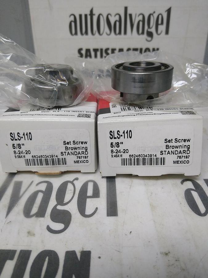 BROWNING,SLS-110,WIDE INNER RING BEARING 5/8 IN BORE LOT OF 2 NOS