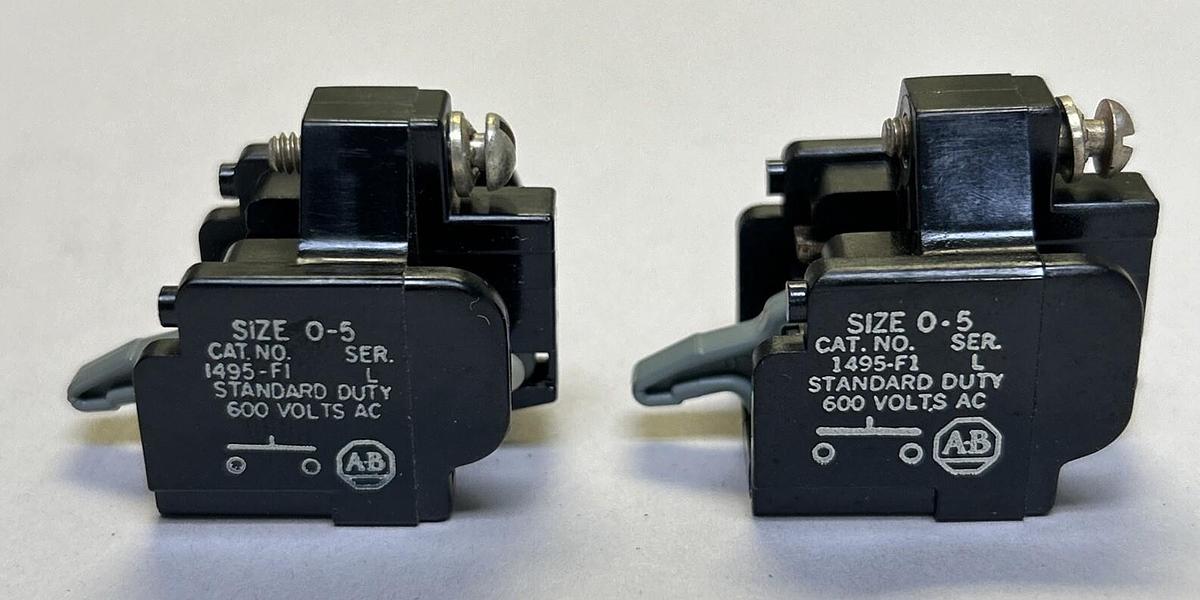 ALLEN BRADLEY,1495-F1,AUXILIARY CONTACT LOT OF 2 NOS