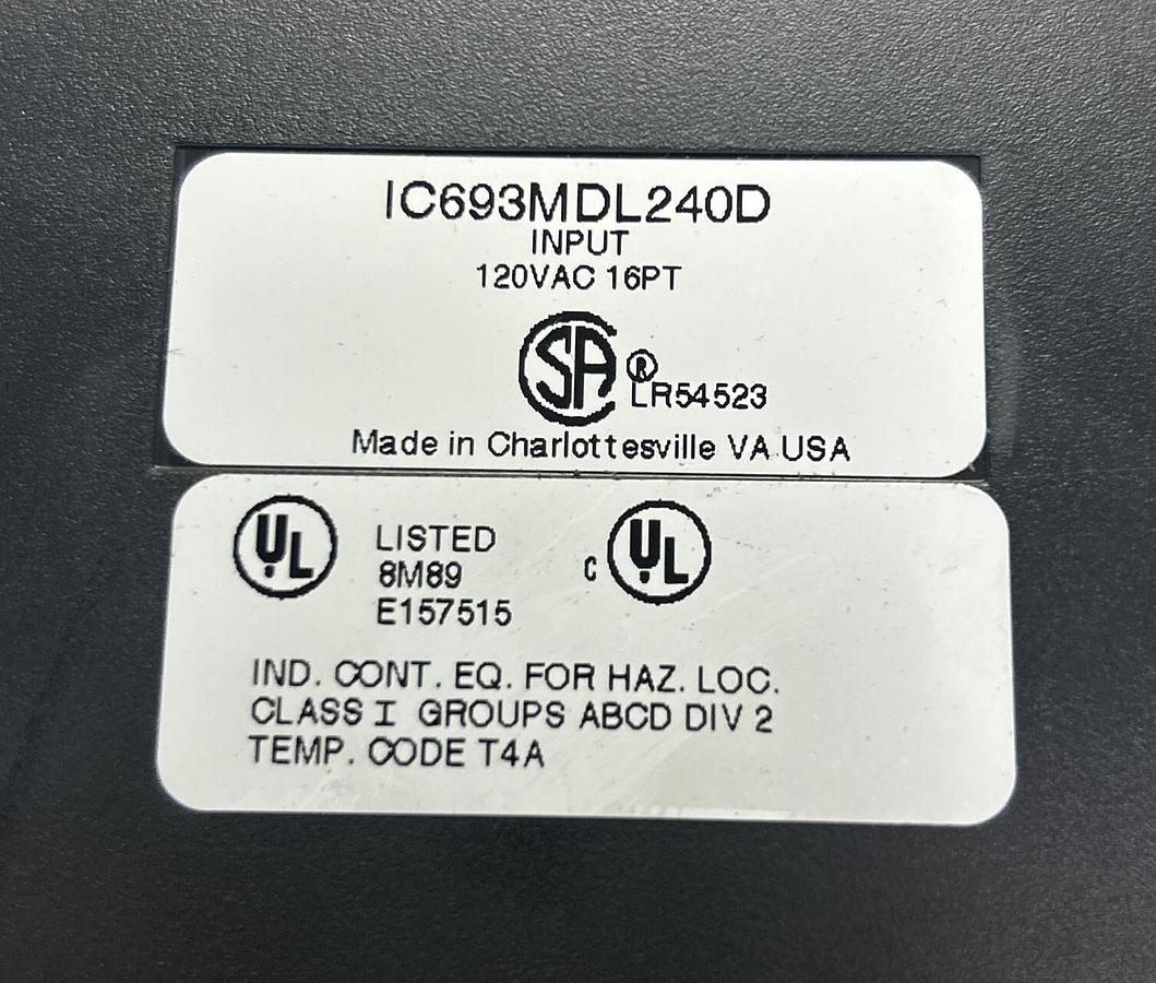 Used GE FANUC,IC693MDL240D,INPUT MODULE