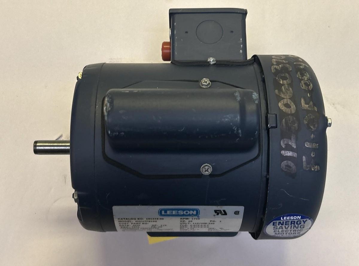 Used LEESON,101446.00,MOTOR 1/4HP 115/208-230V 1725RPM 1PH 48 FRAME