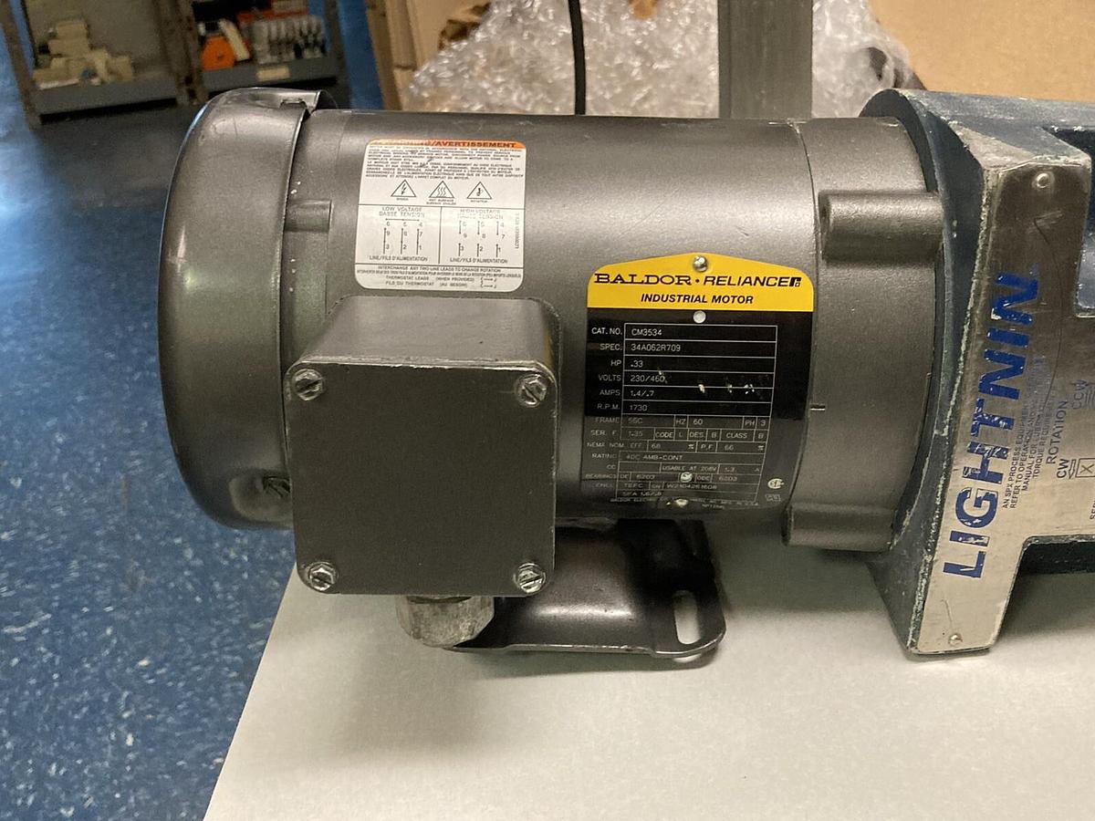 Used Lightnin,X5P50,3-Phase Mixer 0.33Hp 1730RPM