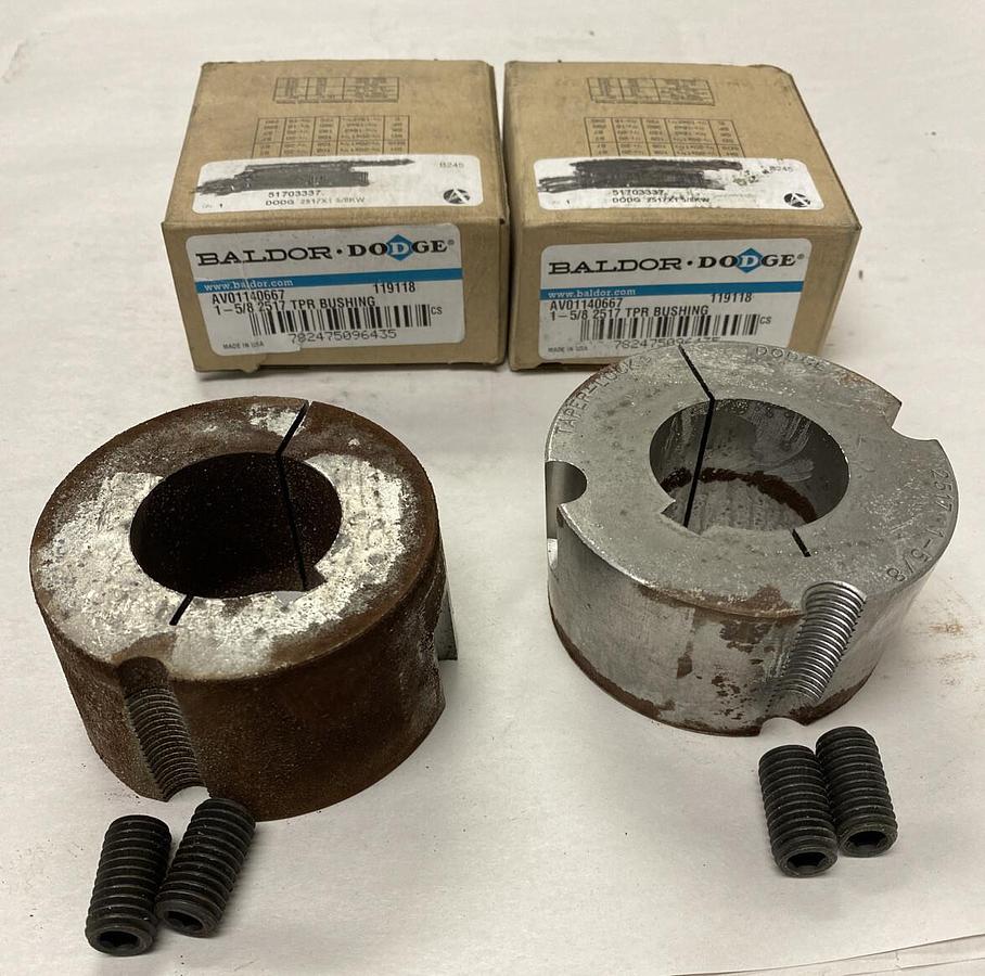 Baldor  Dodge,2517,Taper Lock Bushing 1-5/8 IN LOT OF 2 NOS