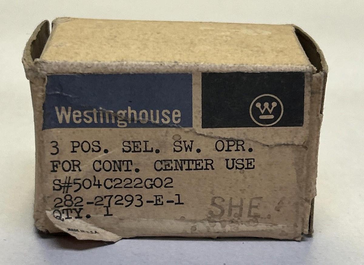 WESTINGHOUSE,504C222G02,THREE POSITION SELECTOR SWITCH NOS