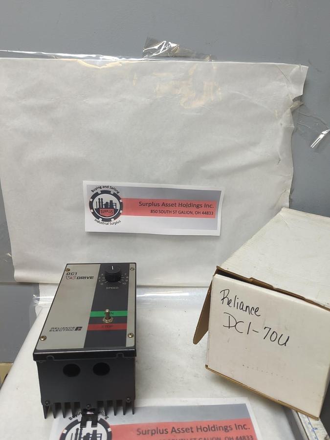 Used RELIANCE,DC1-70U,DC MOTOR CONTROLLER 115/230V 12.5A PRE-OWNED