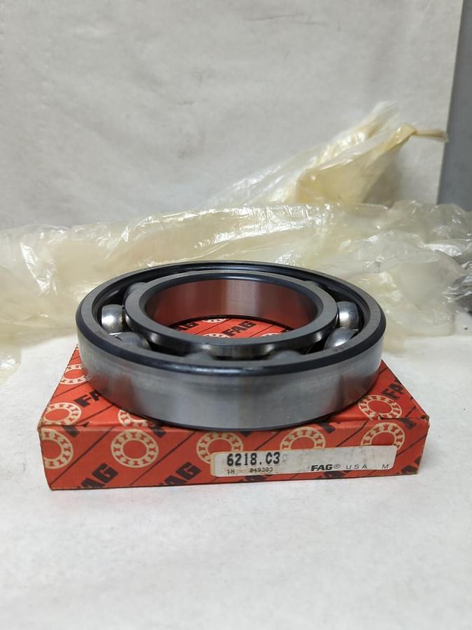FAG,6218.C3,DEEP GROOVE BALL BEARING 90X160X30MM NOS