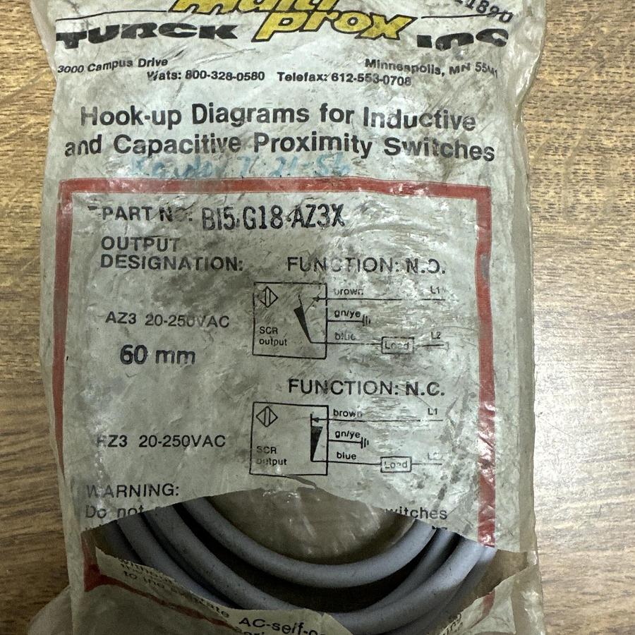 Turck,B15-G18-AZ3X,Proximity Switch
