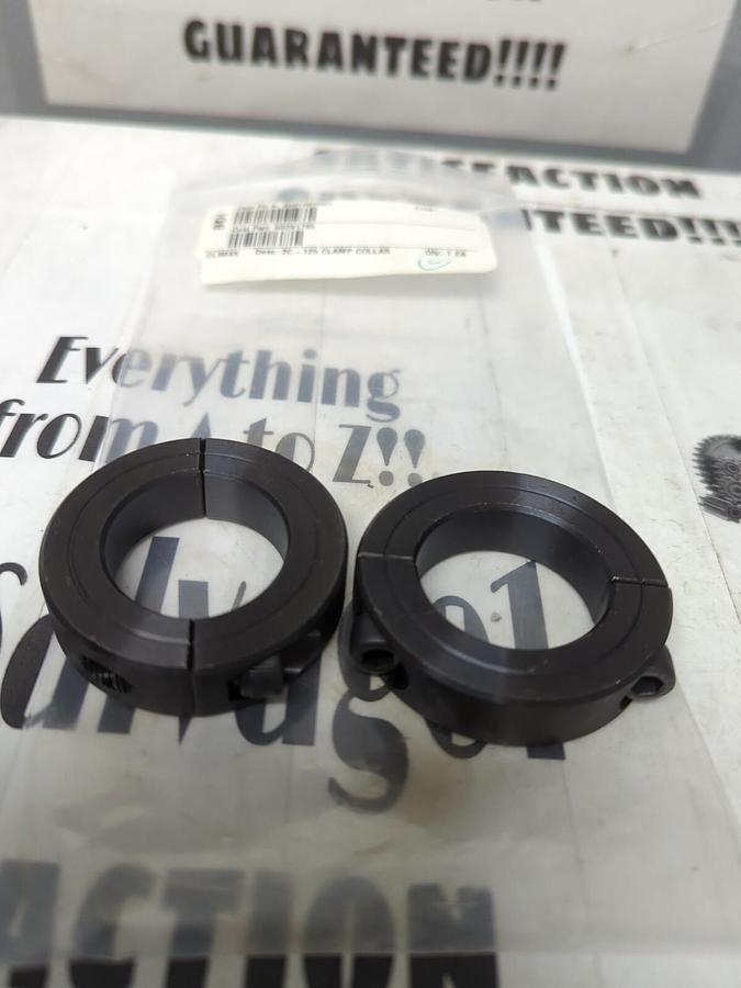 CLIMAX,2C-125,SHAFT/CLAMP COLLAR 1-1/4 INCH BORE LOT OF 2 NOS