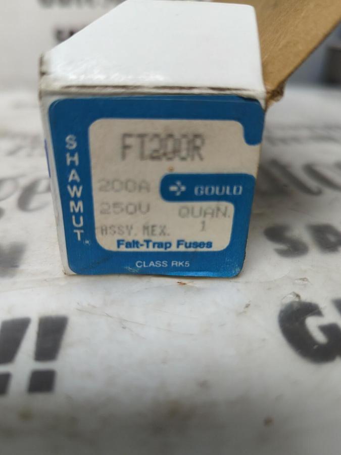 GOULD SHAWMUT,FT200R,CLASS RK FALT-TRAP FUSE 200 AMP 250 V NOS