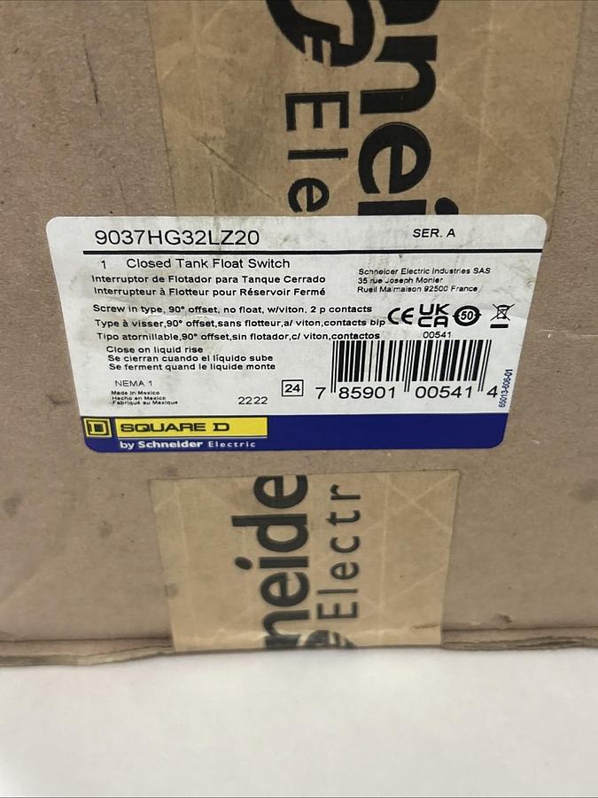 SQUARE D,9037HG32LZ20,CLOSED TANK FLOAT SWITCH NOS