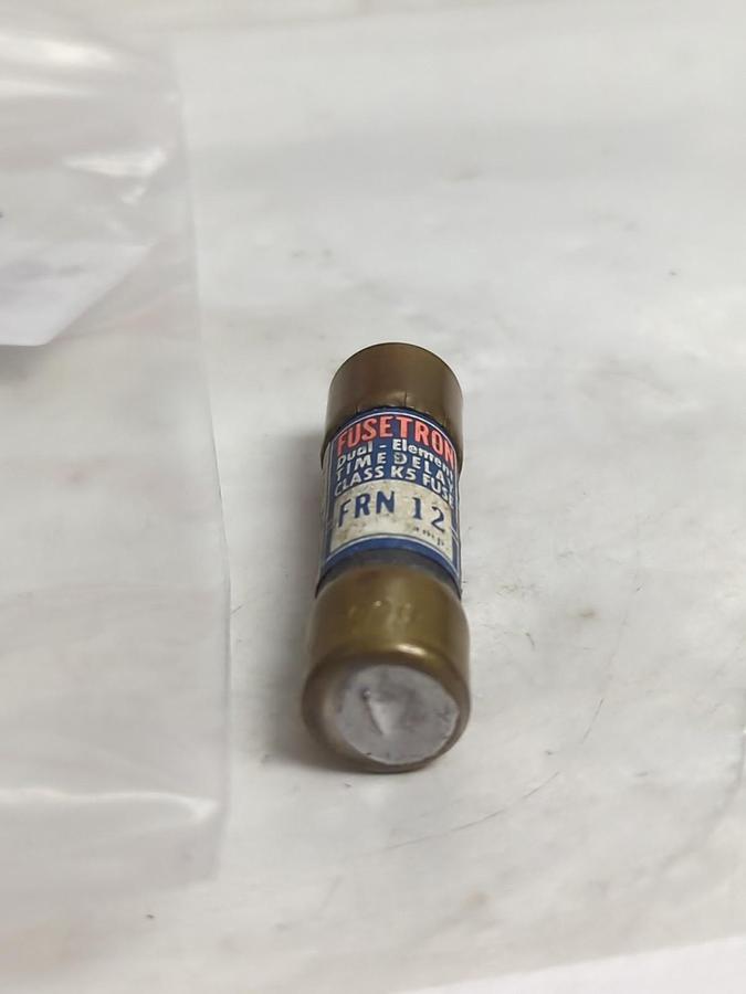 Used COOPER BUSSMANN,FRN12,FUSETRON 12 AMP FUSE LOT OF 2 PRE-OWNED