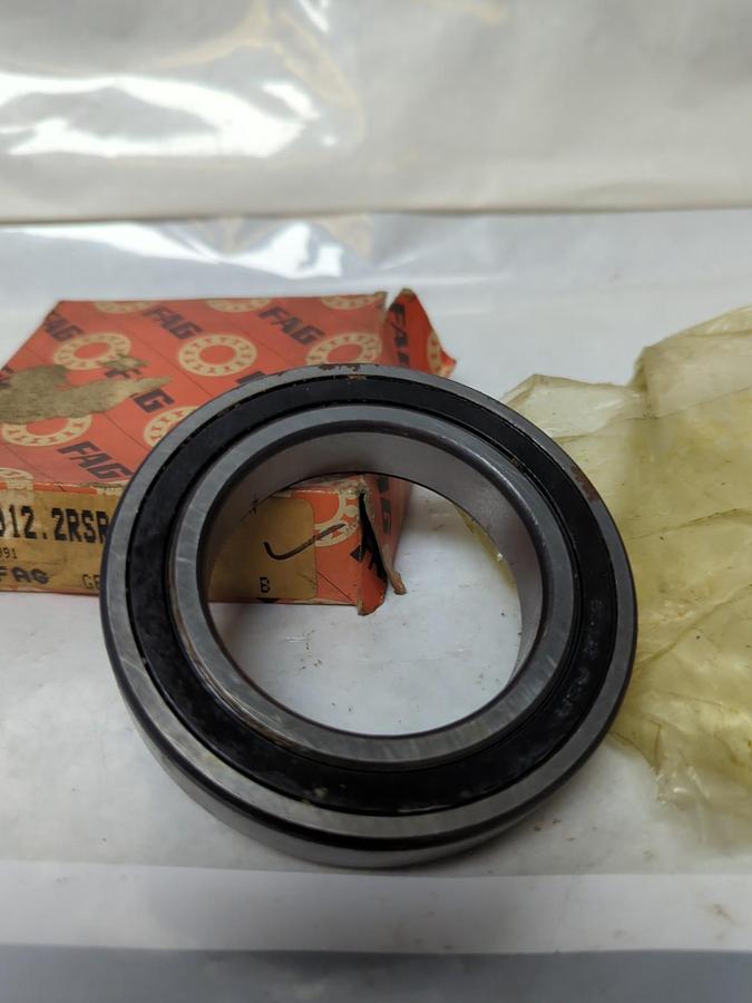FAG,6012-2RSR,REUBBER SEALED DEEP GROOVE BALL BEARING NOS