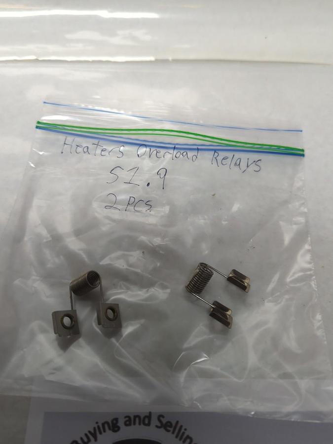 Used JOSLYN CLARK,S1.9,OVERLOAD THERMAL HEATER ELEMENT LOT OF 2 PRE-OWNED