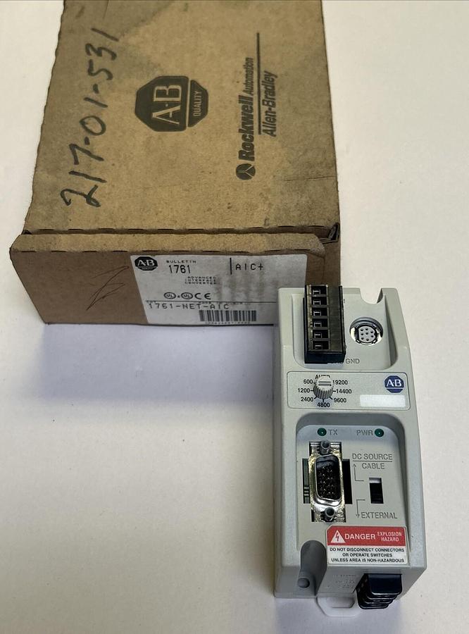 ALLEN BRADLEY,1761-NET-AIC,ETHERNET INTERFACE MODULE NOS